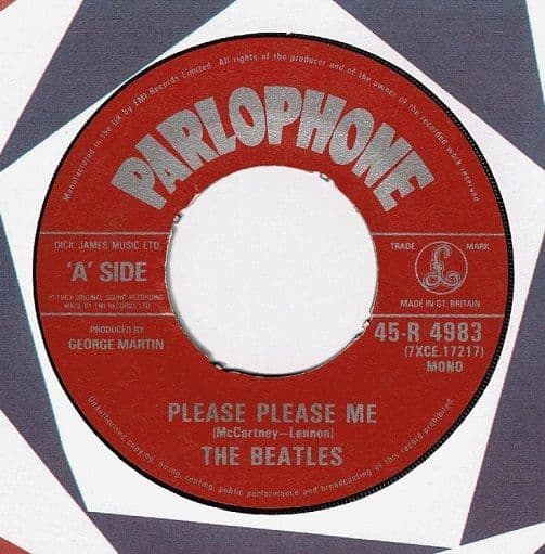 THE BEATLES Please Please Me Vinyl Record 7 Inch Parlophone 1983